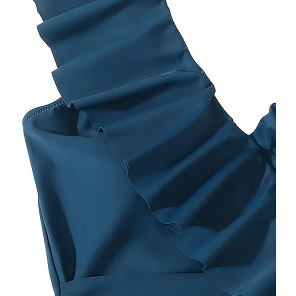 Women's Slimming One Piece Swimsuit Tummy Control Bathing Suit Ruffle Size XL - Picture 2 of 6